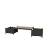 Cane-Line Sticks Planter Bench SET